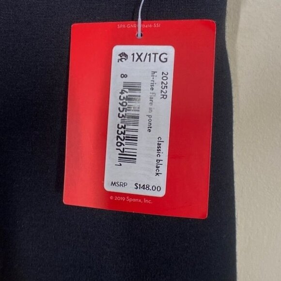 NWT SPANX PerfectFit Ponte Flare Pants Black, Size 1X Tall - Picture 8 of 12